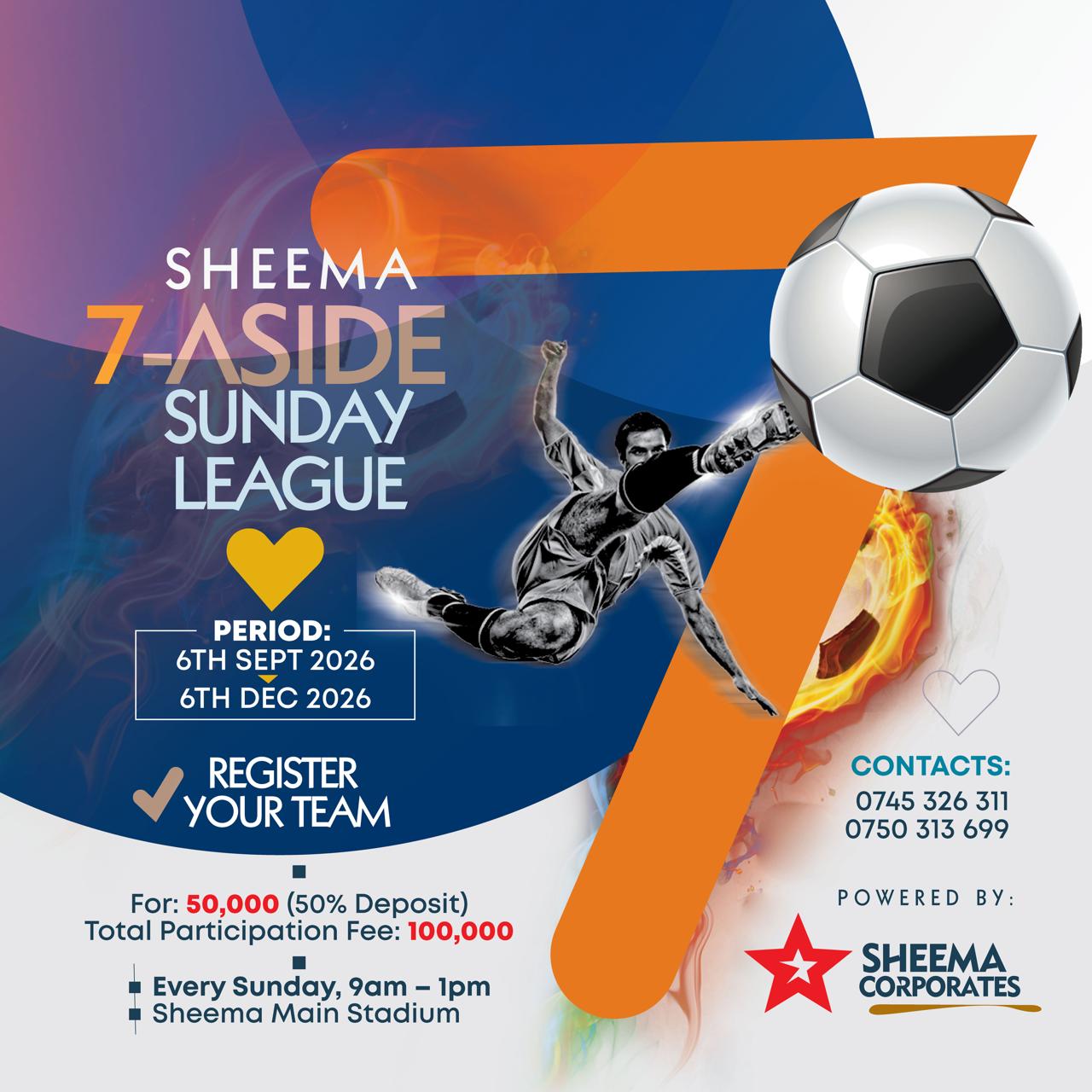 Sheema 7-Aside Sunday League Returns September 6th